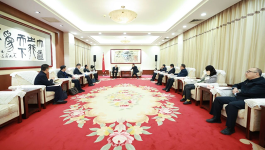 鄭建邦會(huì)見中共北京市委統(tǒng)戰(zhàn)部部長(zhǎng)一行
